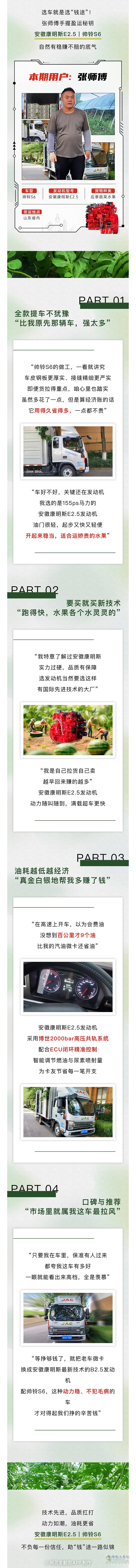 選安徽康明斯E2.5+帥鈴S6“果”然沒錯(cuò)，穩(wěn)賺不賠沒“蔬”過！