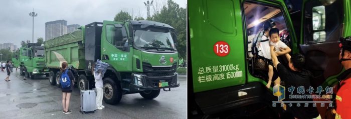 極速救援，乘龍H5新能源渣土車助力千名旅客解困