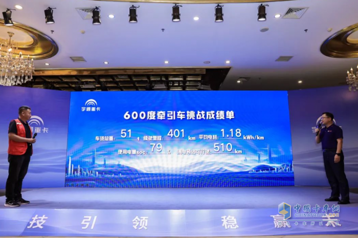 刷新純電重卡續(xù)航新高度，宇通600度純電牽引車新品上市！