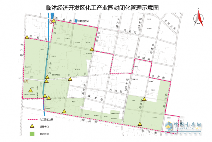 山東臨沂化工產(chǎn)業(yè)園?；愤\(yùn)輸車輛限制通行