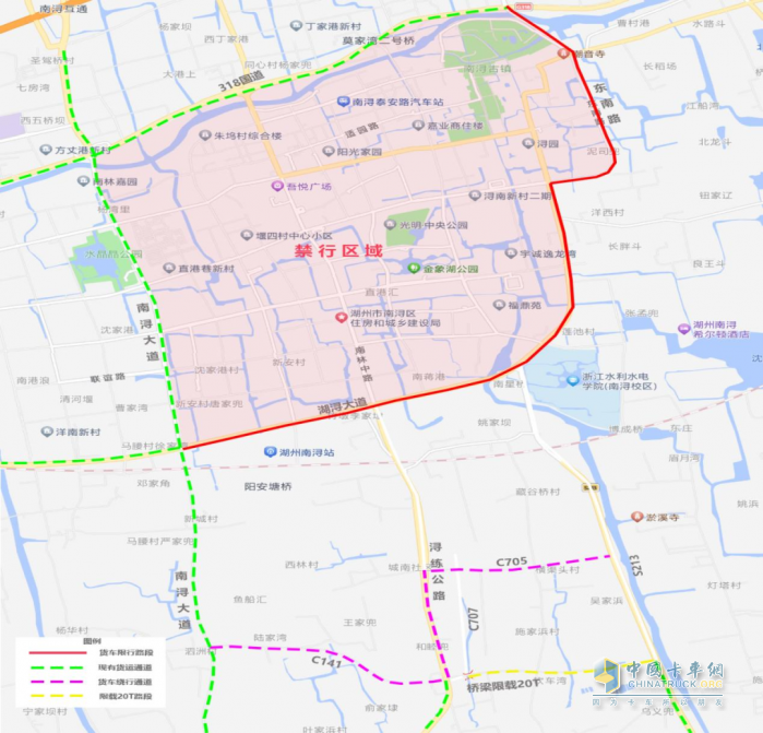 浙江湖州市?；愤\(yùn)輸車輛限制通行