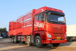 青島解放 JH6重卡 領(lǐng)航版2.0 460馬力 8X4 9.5米 國(guó)六 倉(cāng)柵式載貨車(chē)(CA5310CCYP25K8L7T4E6A90)
