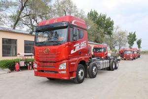 青島解放 JH6重卡 400馬力 8X4 9.5米 國(guó)六 倉(cāng)柵式載貨車(chē)(CA5310CCYP25K15L7T4E6A80)