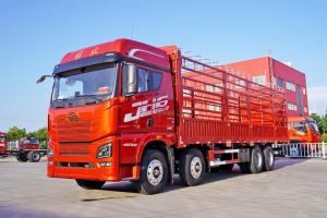 青島解放 JH6重卡 400馬力 8X4 9.5米 國(guó)六 倉(cāng)柵式載貨車(chē)CA5310CCYP25K15L7T4E6A80)